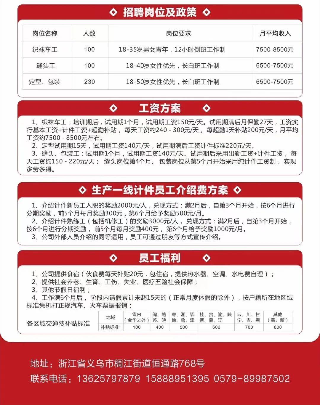 织里最新招工信息汇总